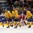 TORONTO, CANADA - DECEMBER 31: Sweden's Christoffer Ehn #26, Robert Hagg #14 and Julius Bergman #7 celebrate after a second period goal against Switzerland as Ludovic Waeber #1 looks on during preliminary round action at the 2015 IIHF World Junior Championship. (Photo by Andre Ringuette/HHOF-IIHF Images)

